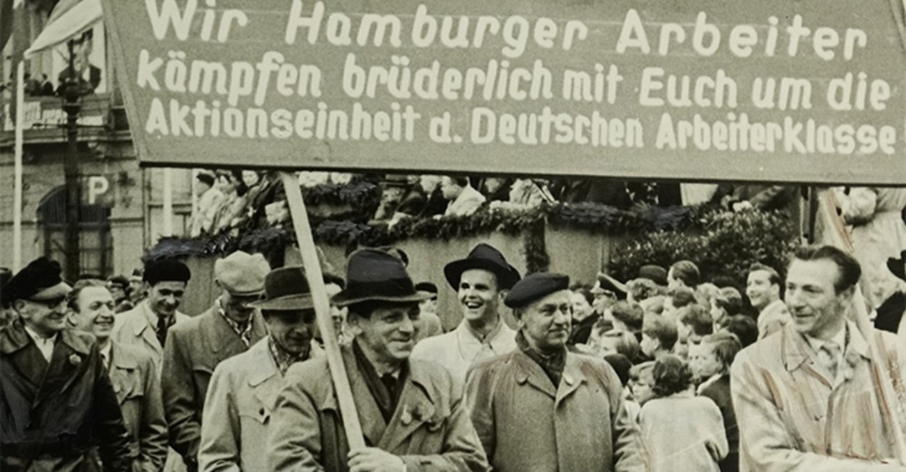 Demonstration am 1. Mai 1956 in Rostock Demonstration am 1. Mai 1956 in Rostock