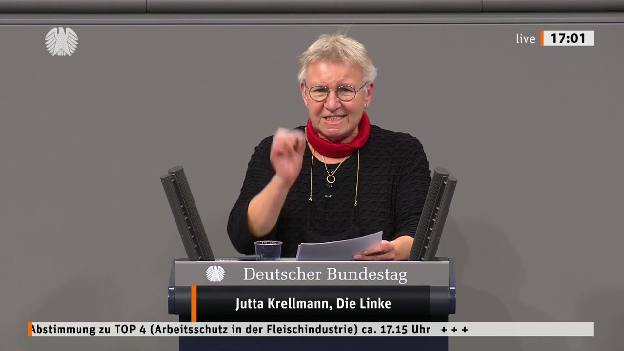 Jutta Krellmann DIE LINKE CDU CSU oeffnet die Tuer fuer Leiharbeit in der Fleischindustrie