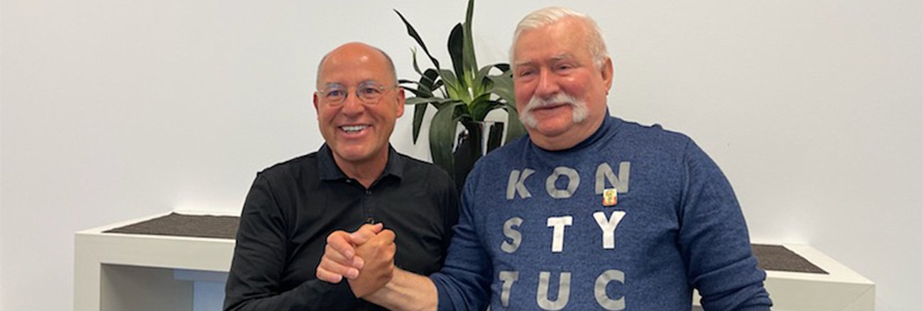 Gregor Gysi und Lech Walesa